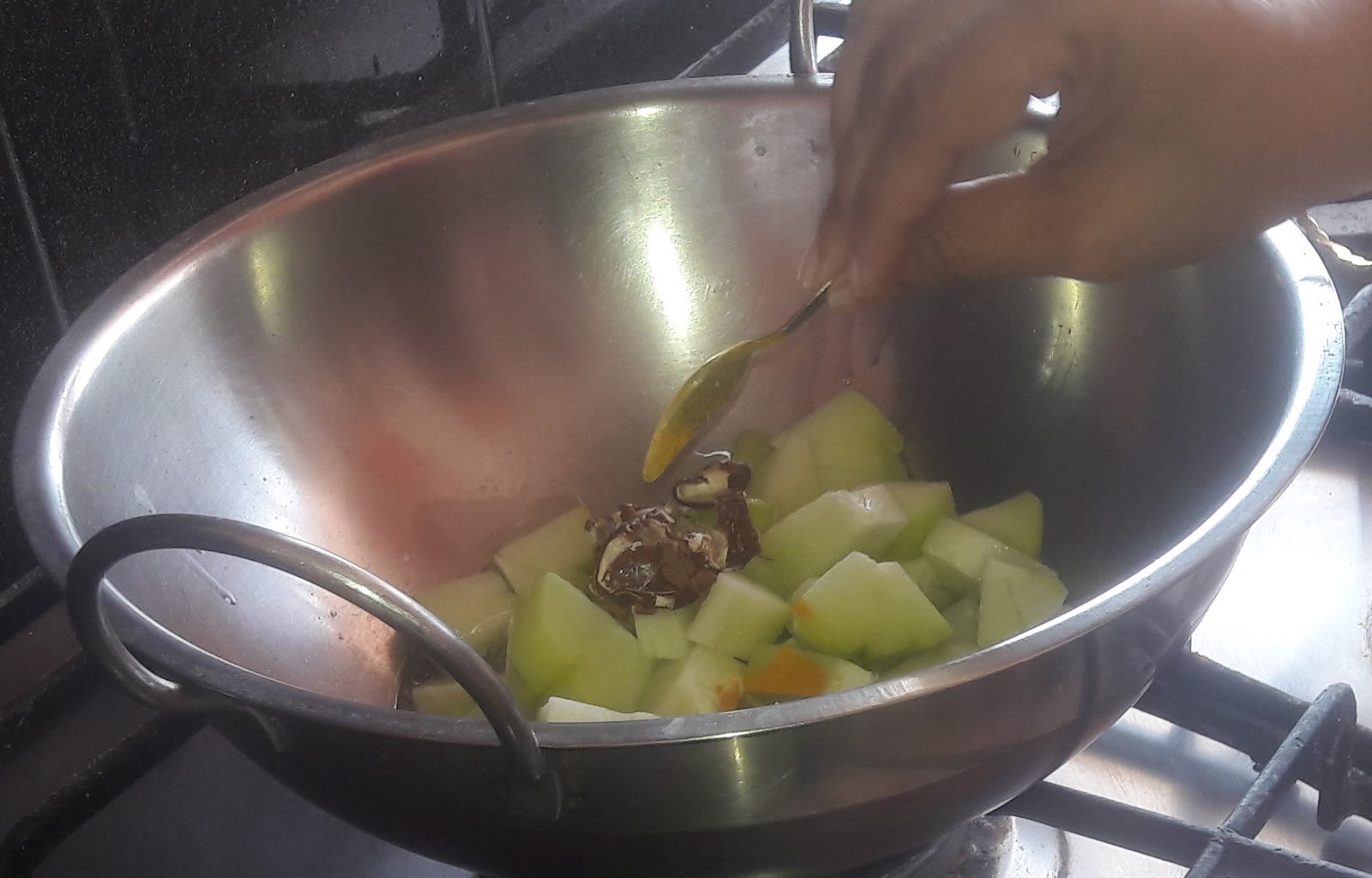 Srujana's Kitchen Chayote Pickle/Seema Vankaya Pachadi with step by
