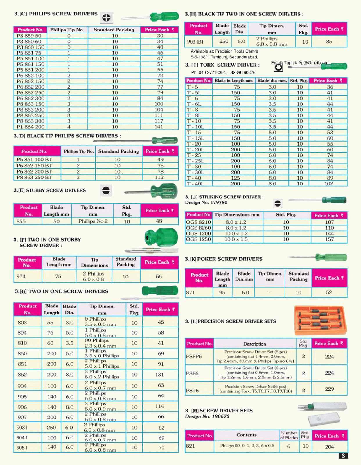 Taparia Hand Tools Taparia Tools Price List and Catalogue