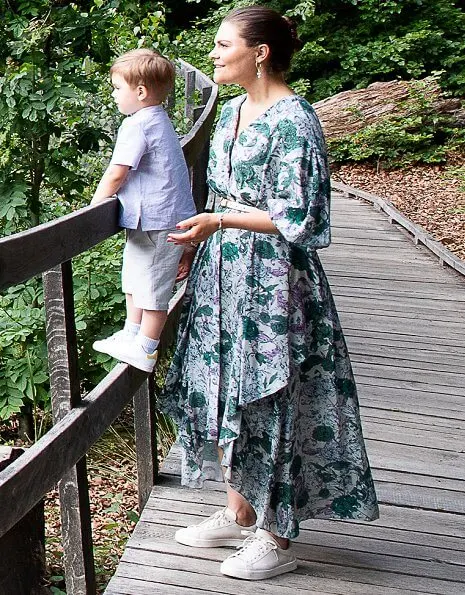 Skäralid Natural Playground in Söderåsen National Park in Skåne. Crown Princess Victoria wore Dagmar Amelia dress