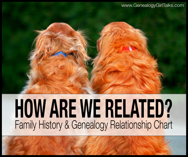 How are we related? Family History & Genealogy Relationship Chart by Genealogy Girl Talks