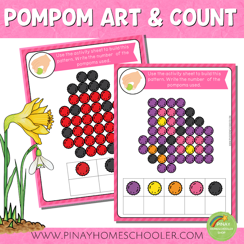 SPRING THEMED POMPOM OR DOT STICKER ACTIVITIES