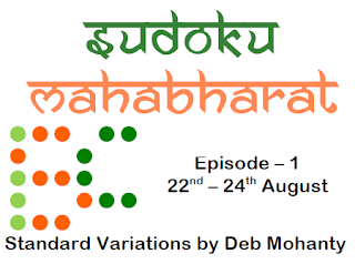 Sudoku Mahabharat Episode-1 Standard Variations (22 - 24 Aug, 2015)