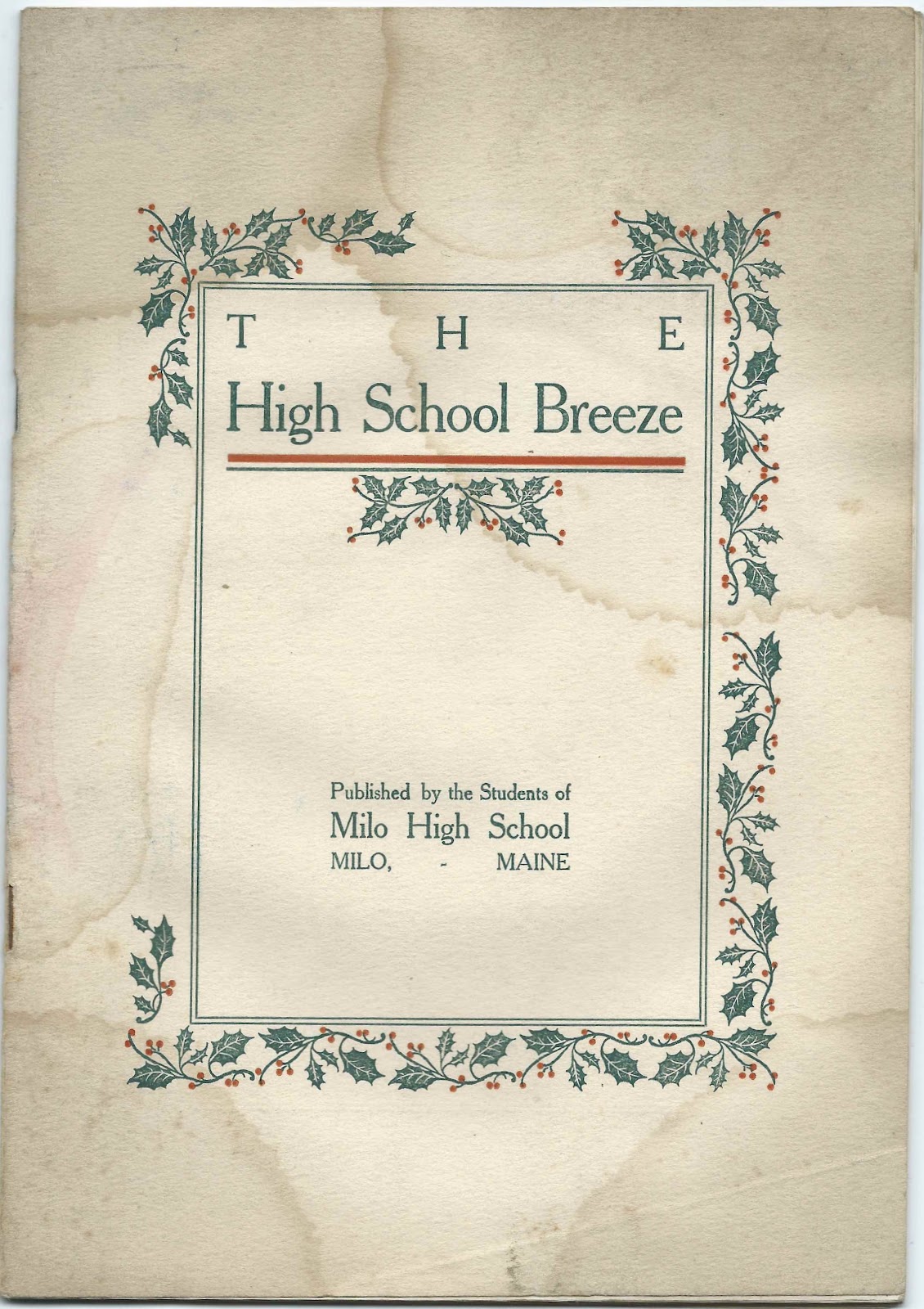 Heirlooms Reunited January 1907 Issue of "The High School Breeze" of