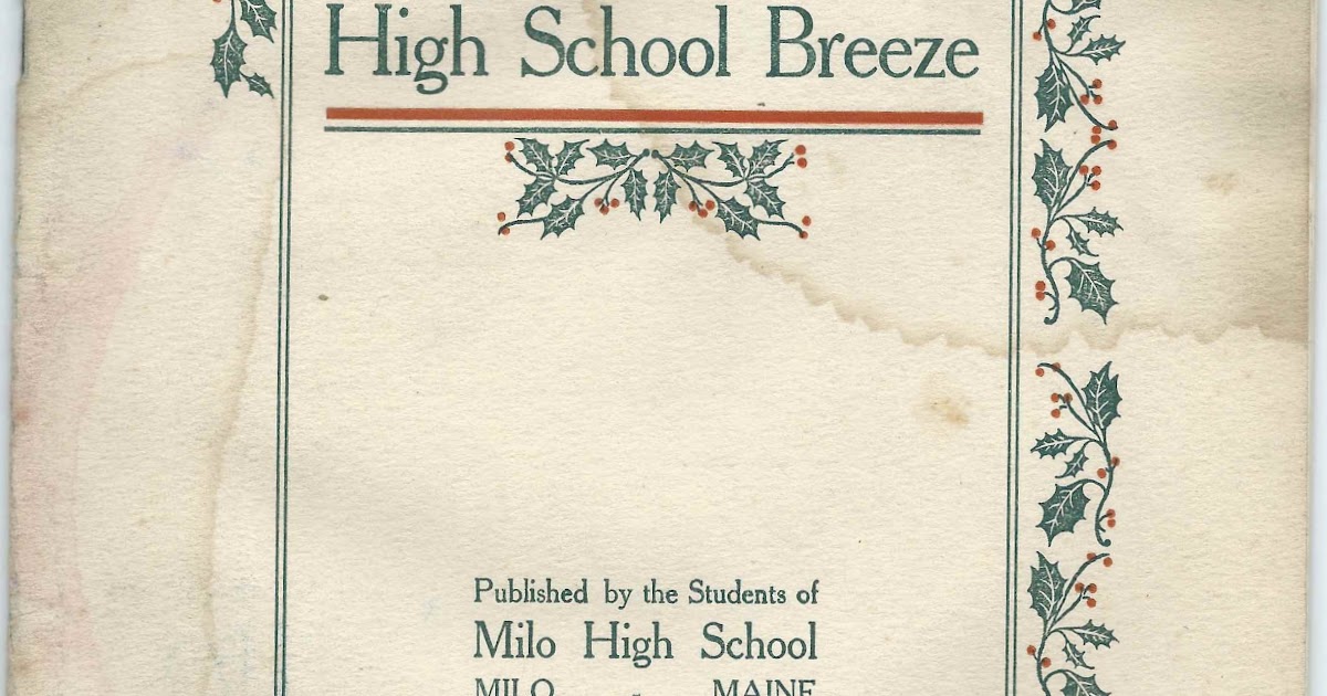 Heirlooms Reunited January 1907 Issue of "The High School Breeze" of