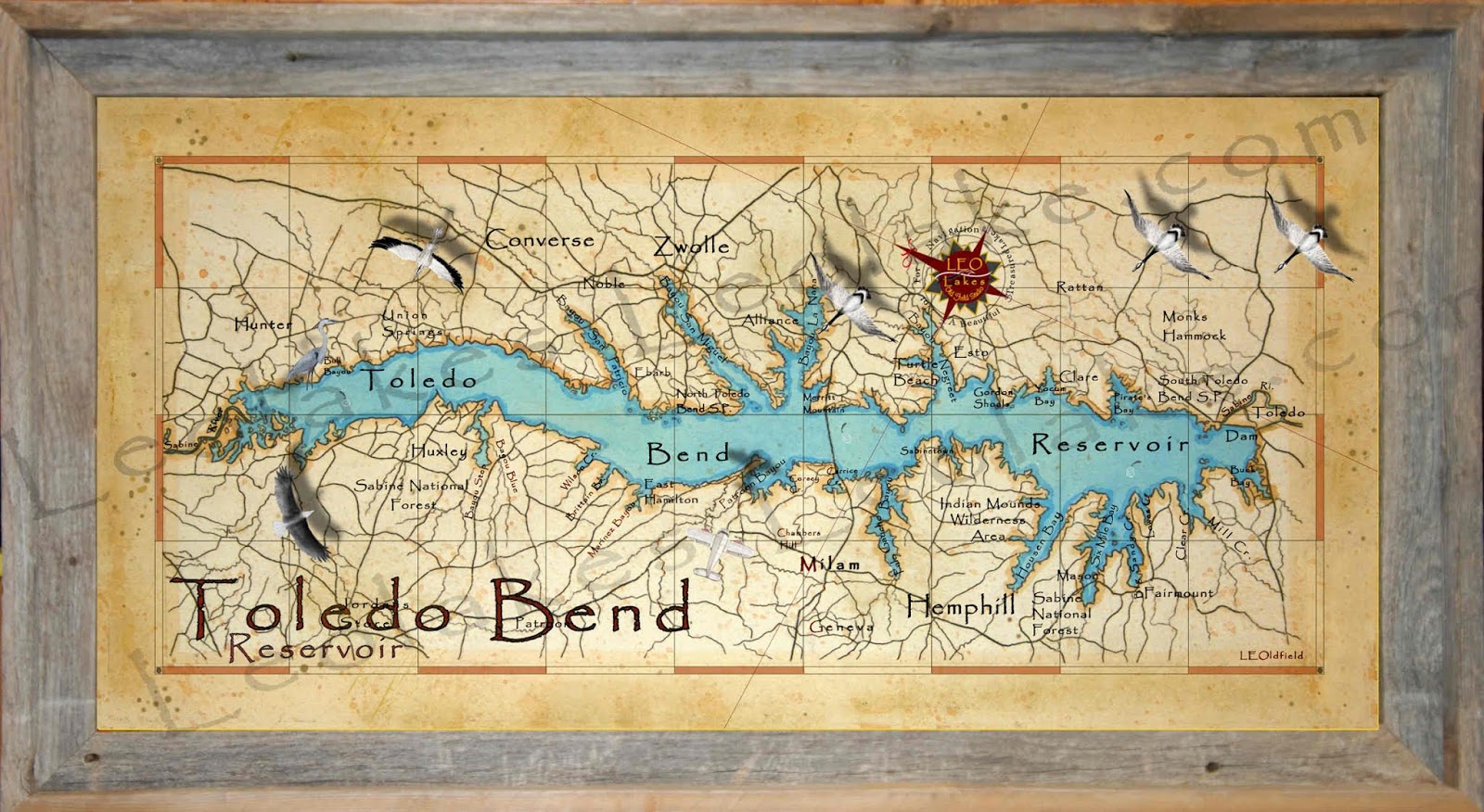 Leo Lakes Toledo Bend Lake Map