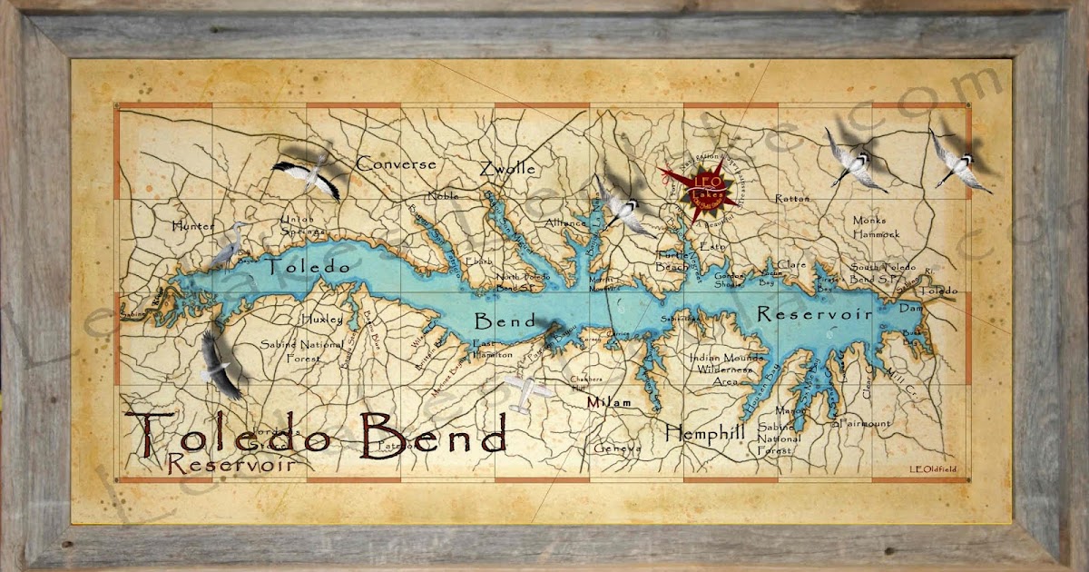 Leo Lakes: Toledo Bend Lake Map