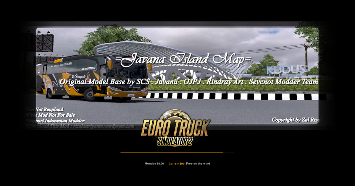 Map JAVANA v7 ets2 by Zal Rizal  bus mod ets