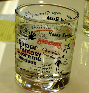 cute graphic water glass