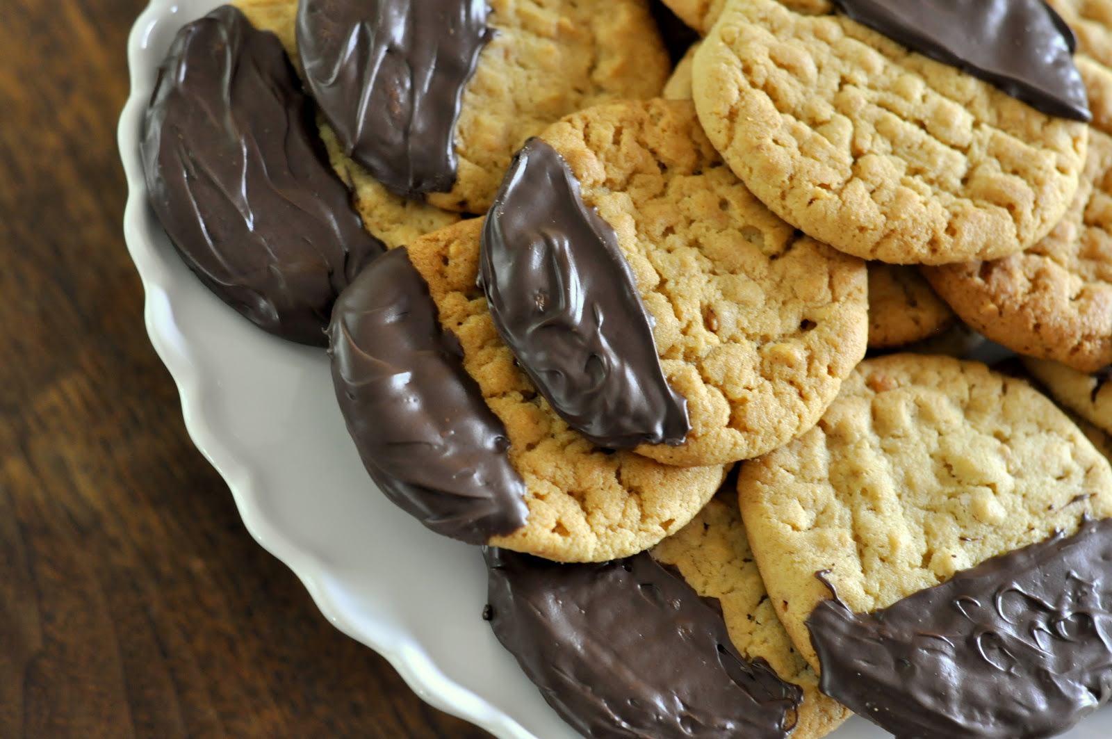 Dark ChocolateDipped Peanut Butter Cookies