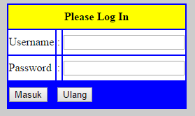 Form Login Menggunakan HTML