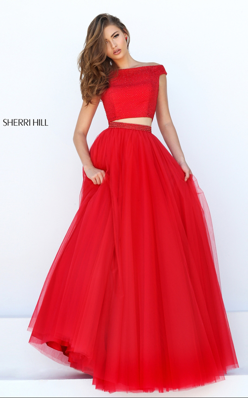 2016 Sexy Dresses Trends: Sherri Hill 50315 Tulle Two Piece Layered ...