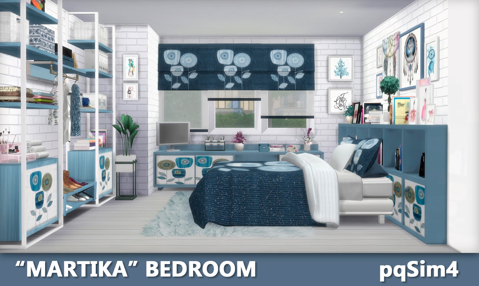 Pqsim4 Martika Bedroom Sims 4 Custom Content Muebles