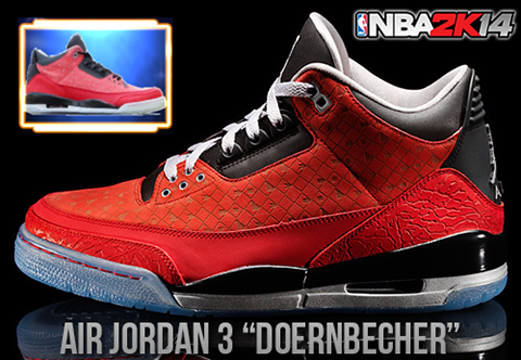 NBA 2K14 Air Jordan 3 Doernbecher Shoes Patch