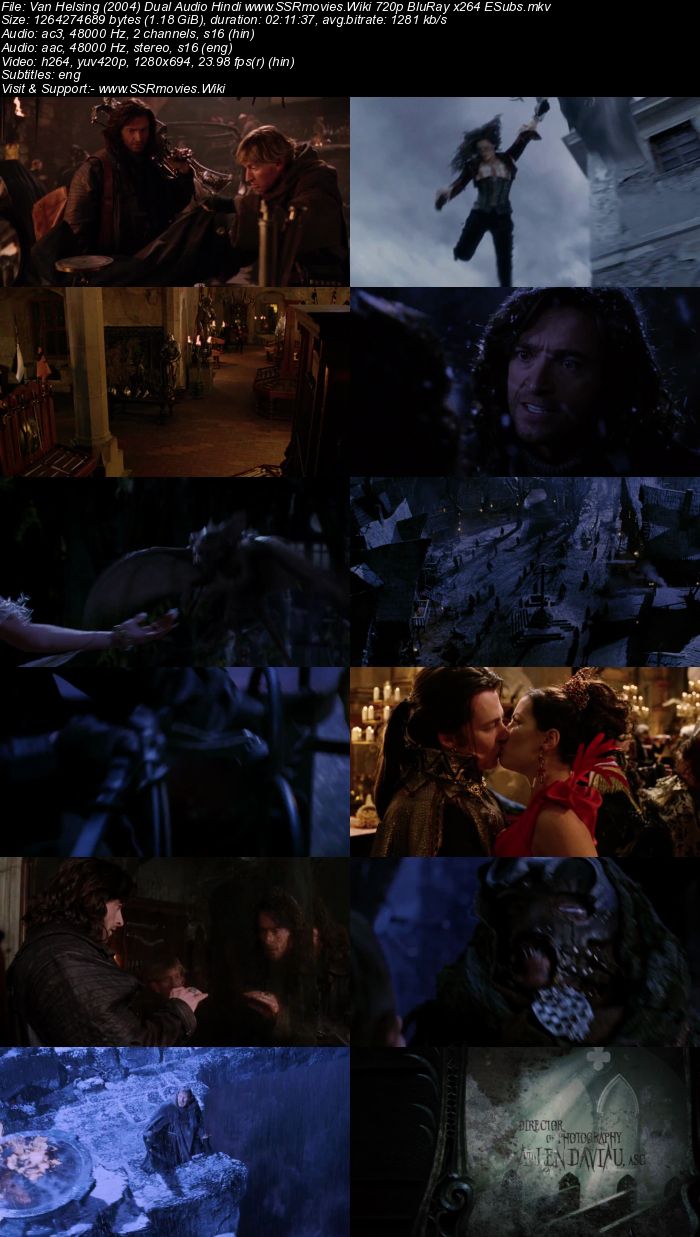 Van Helsing (2004) Dual Audio Hindi 720p BluRay x264 1.2GB ESubs Movie Download
