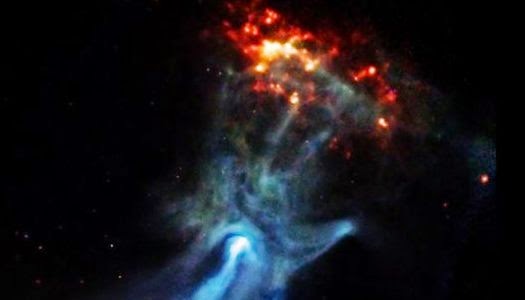 La "mano de Dios" captada por el observatorio Chandra de la NASA.