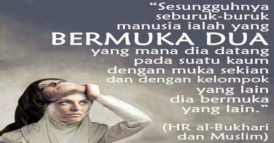 Sindiran Pedas Kata Kata Bermuka Dua : Bermuka dua dan nggak terlalu