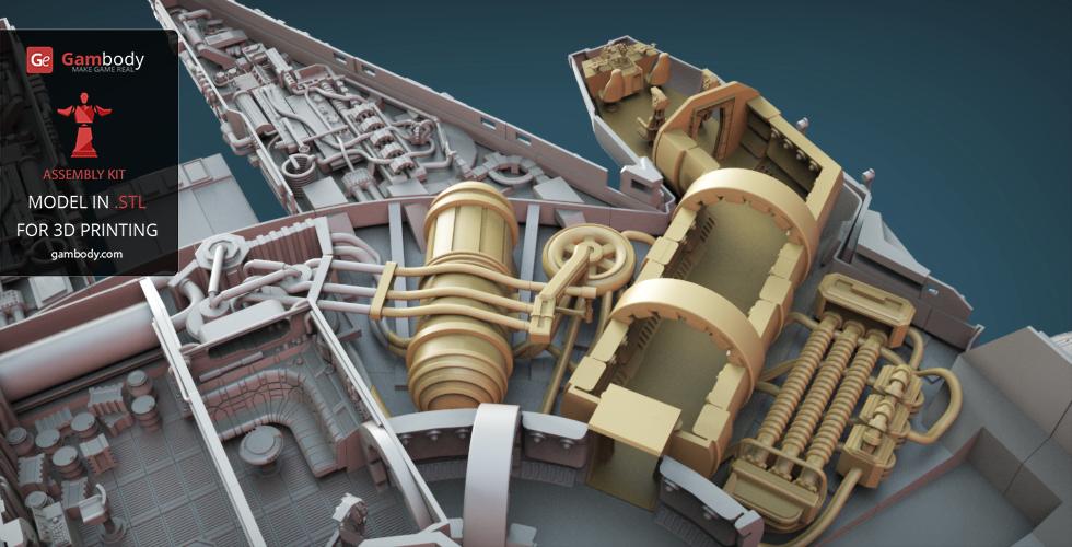 Star Wars Millennium Falcon Interior 3D Printable Parts Kit 1 star-wars-millennium-falcon-interior-3d-printable-parts-kit-1