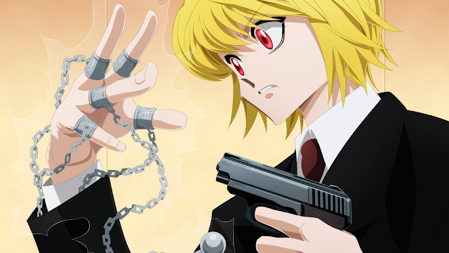 wallpaper hunter x hunter kurapika chain & gun