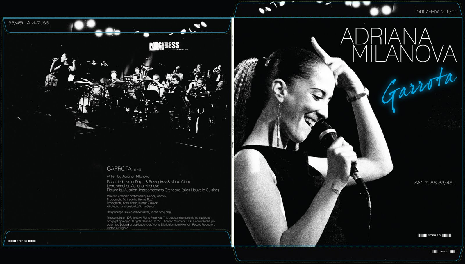 Jazz vinyl cover, design and prepress