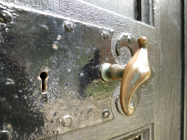 Ornate handle on church door