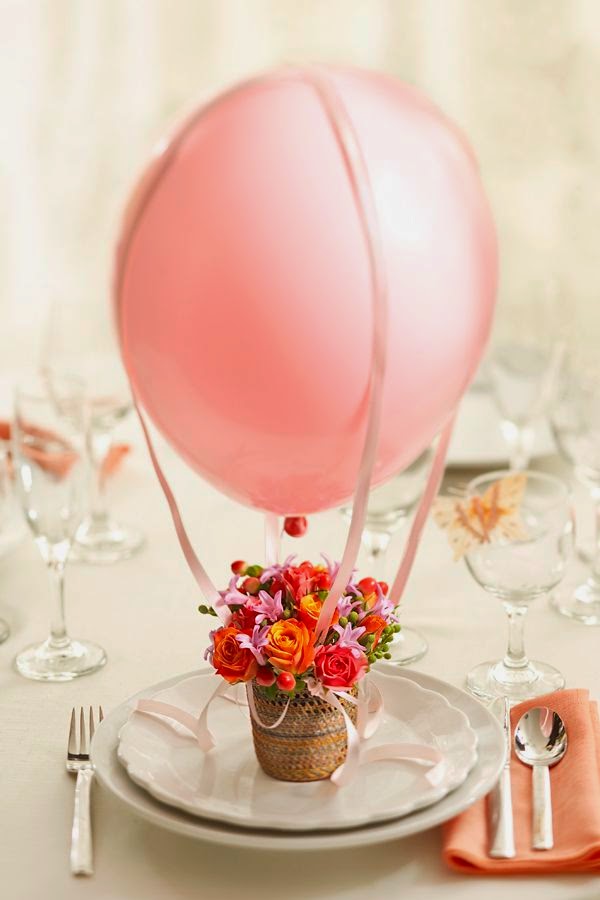 centros de mesa para bodas con globos