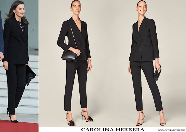 Queen Letizia is wearing a Carolina Herrera suit