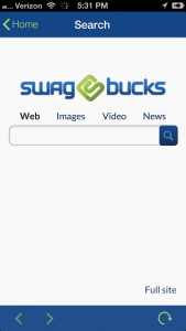 Swagbucks mobile search tool