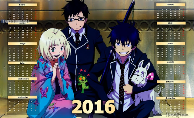 calendario 2016 ao no exorcist