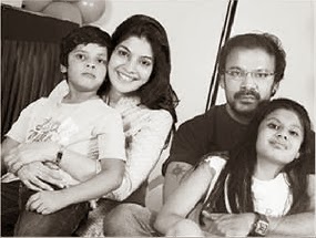 Art Director Anand Sai with Wife Actress Vasuki Anand, Kids Daughter Harshitha Anand & Son Sandeep Anand - Family Photo | Art Director Anand Sai Wife Actress Vasuki Anand Photos | Family Photos | Real-Life Photos