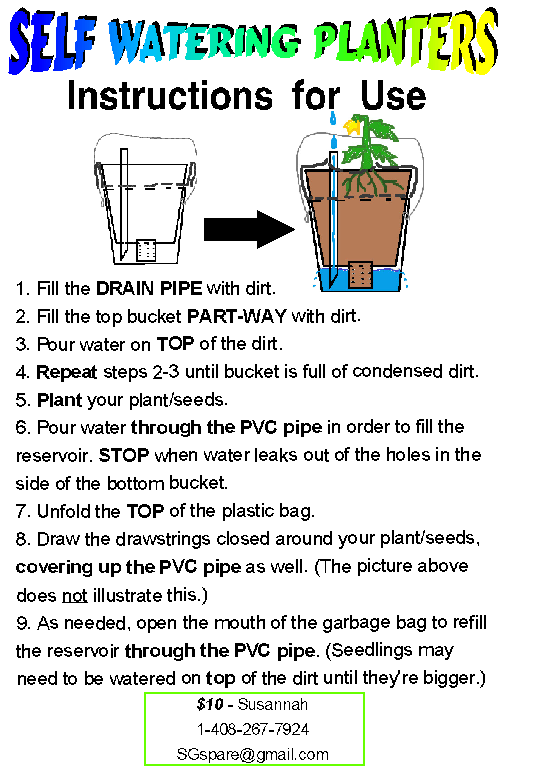 WoW Homemaking: Self-Watering Planters: Construction and Instructions