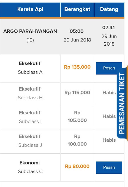 Tiket kereta api ekonomi