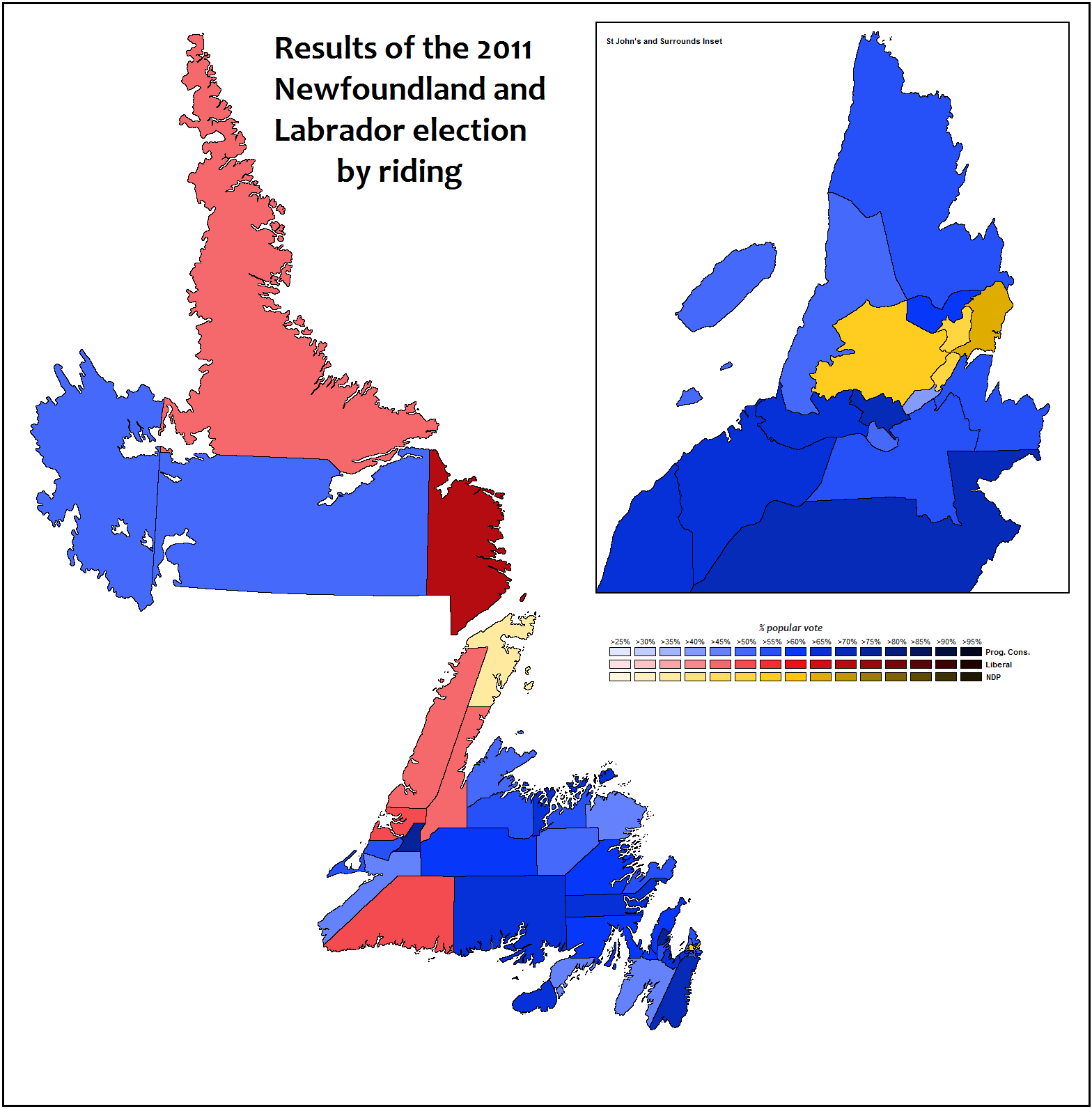 Canadian Election Atlas Newfoundland and Labrador's new electoral map