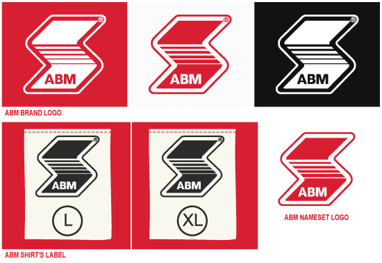Football teams shirt and kits fan: ABM Logo & Font