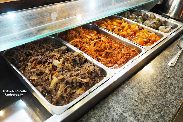 Korean Dishes On The Buffet Line