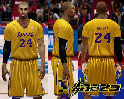 NBA 2K14 Lakers Sleeved Jersey Mod