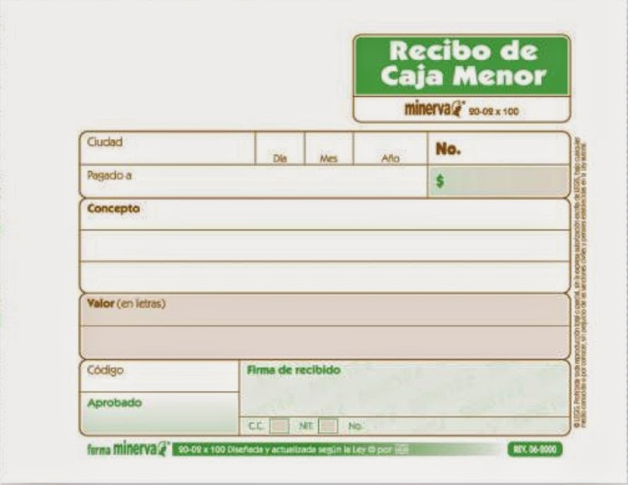 Formato Recibo De Caja Menor 1223434 Recibo Plantillas Excel Y Cajas Images