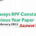 RPF Constable Question Paper and Answer Key 2015 Download