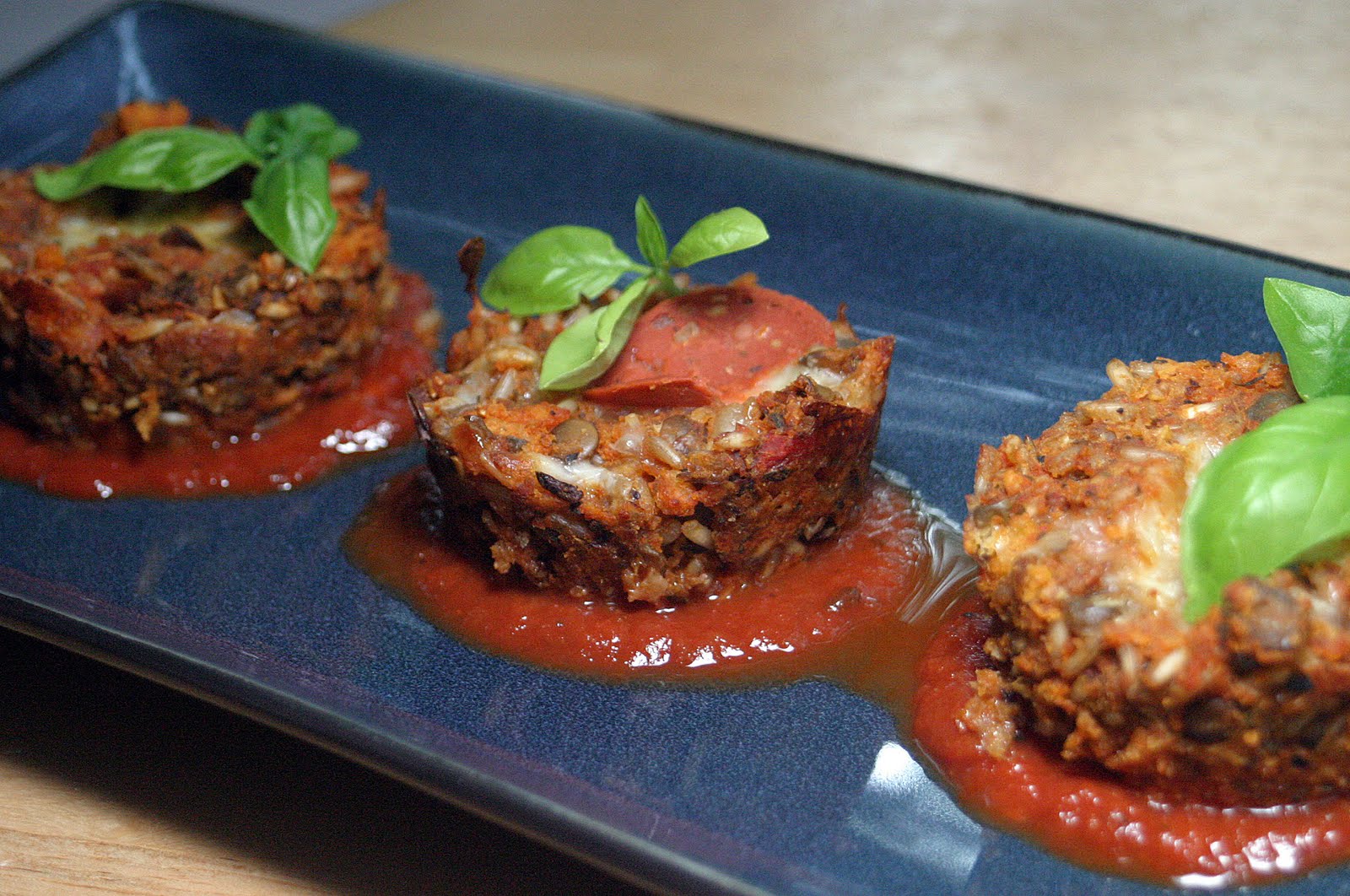 Vegetarian Pizza Meatloaf Cups