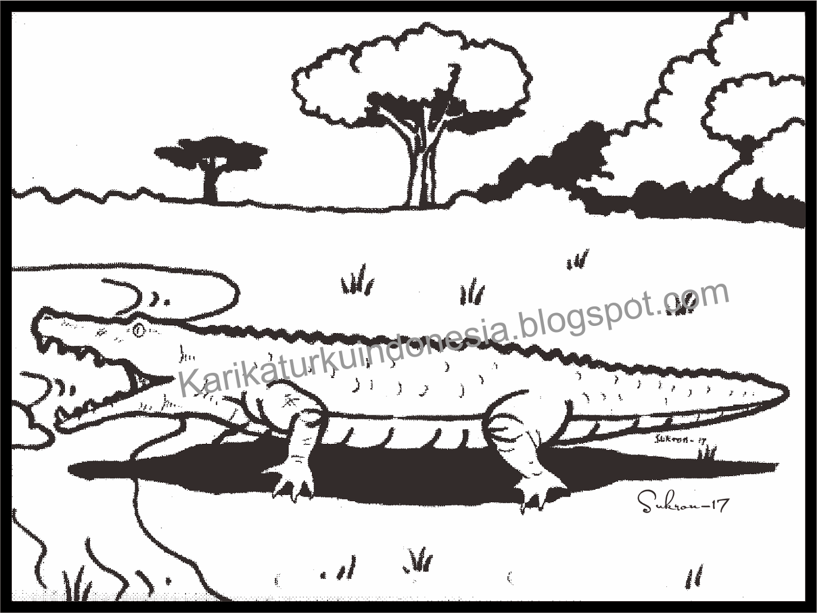 Sketsa Gambar Buaya | Garlerisket