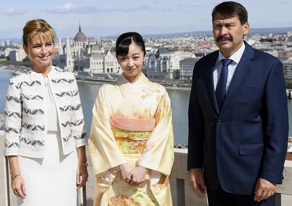 Princess Kako met with Hungarian President Janos Ader and his wife, Anita Hercegh at the Alexander Palace