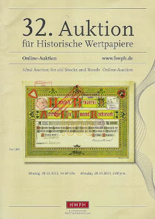 HWPH catalogue depicting Holsten brewery share certificate