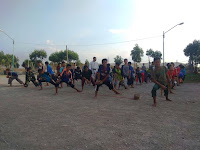 Sukarela Anggota TNI Brebes Latih Beladiri Karate di Kota Kelahirannya 