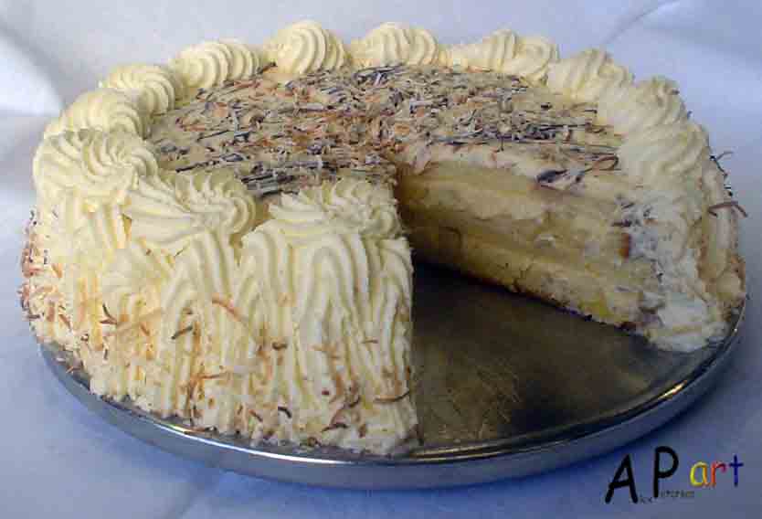 Alex the Contemporary Culinarian Banana Custard Layer Cake