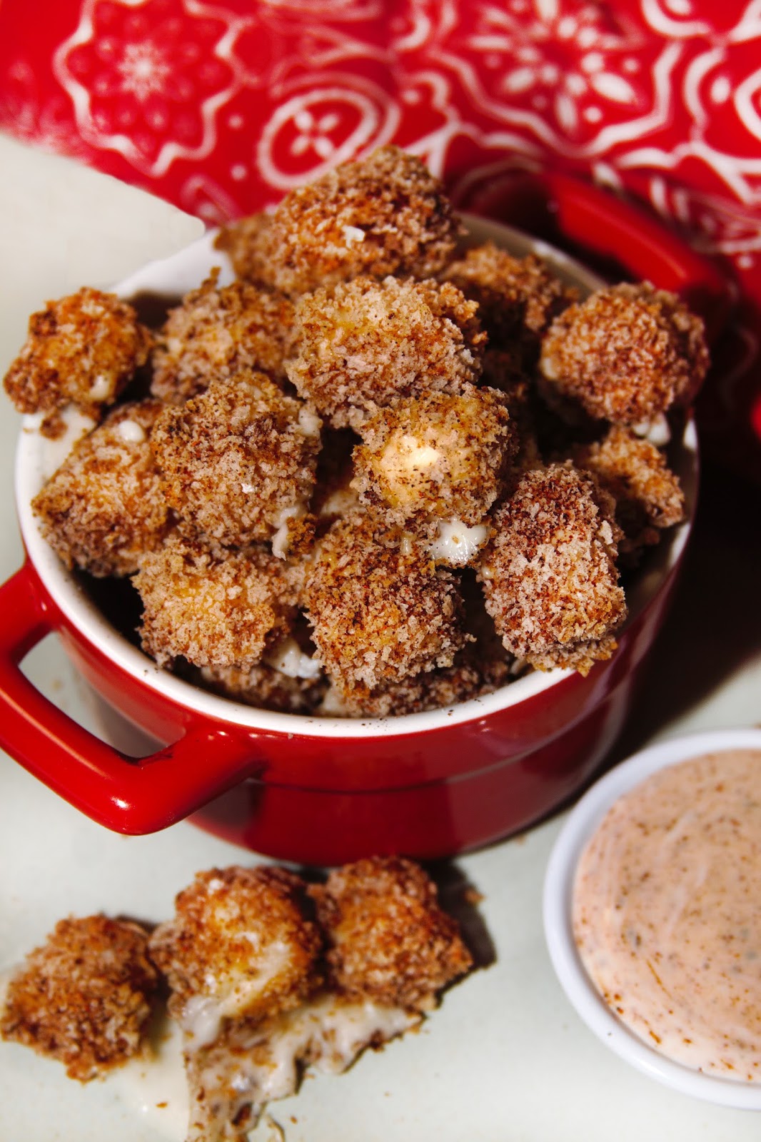 For the Love of Food Baked Chipotle Mozzarella Cheese Bites