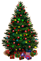 Pinitos de Navidad con luces de colores GIF