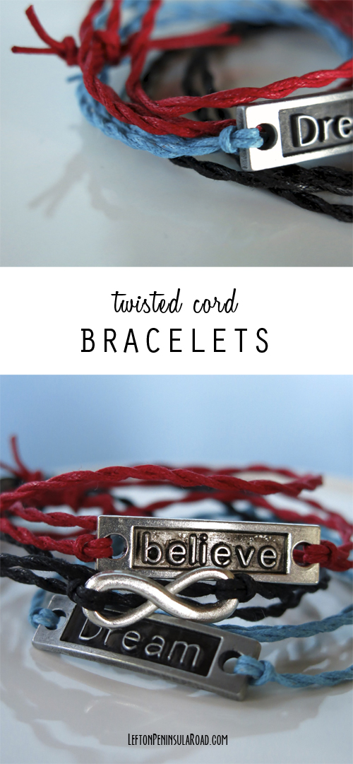 Make It Easy Twisted Cord Bracelets Left on Peninsula Road