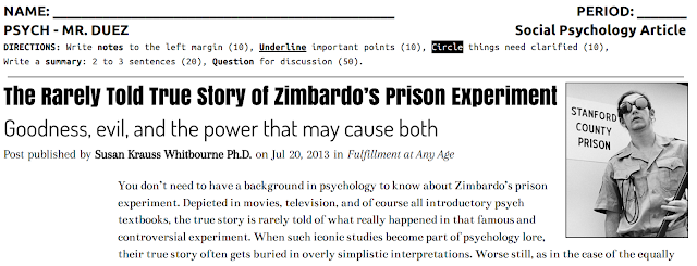 Zimbardo s Theory Of Social Psychology
