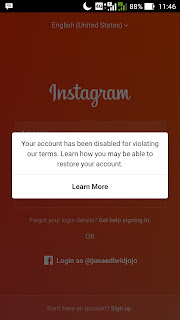 Blocked Instagram