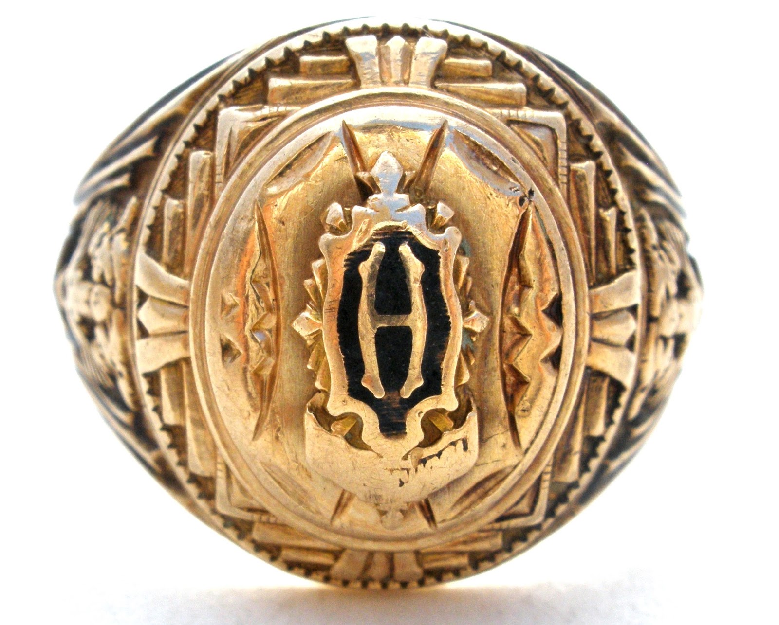 The Jewelry Lady's Store Men's 10K Yellow Gold Class Ring 1942 Herff