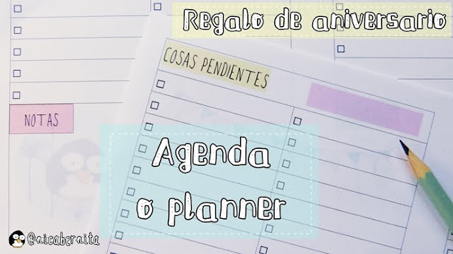 Agenda, planner, planning DIY hecho por mí (Nica Bernita)